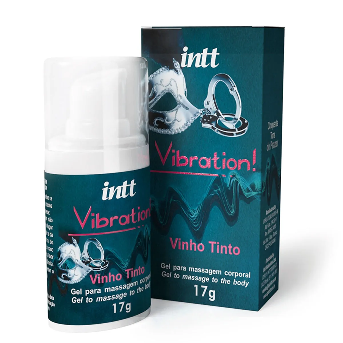 Vibration Tons Vinho Tinto Gel com efeito de vibração, pulsação e aquecimento 17ml