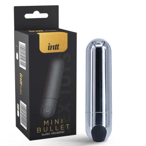 Mini bullet prata recarregável com 10 modos de vibração